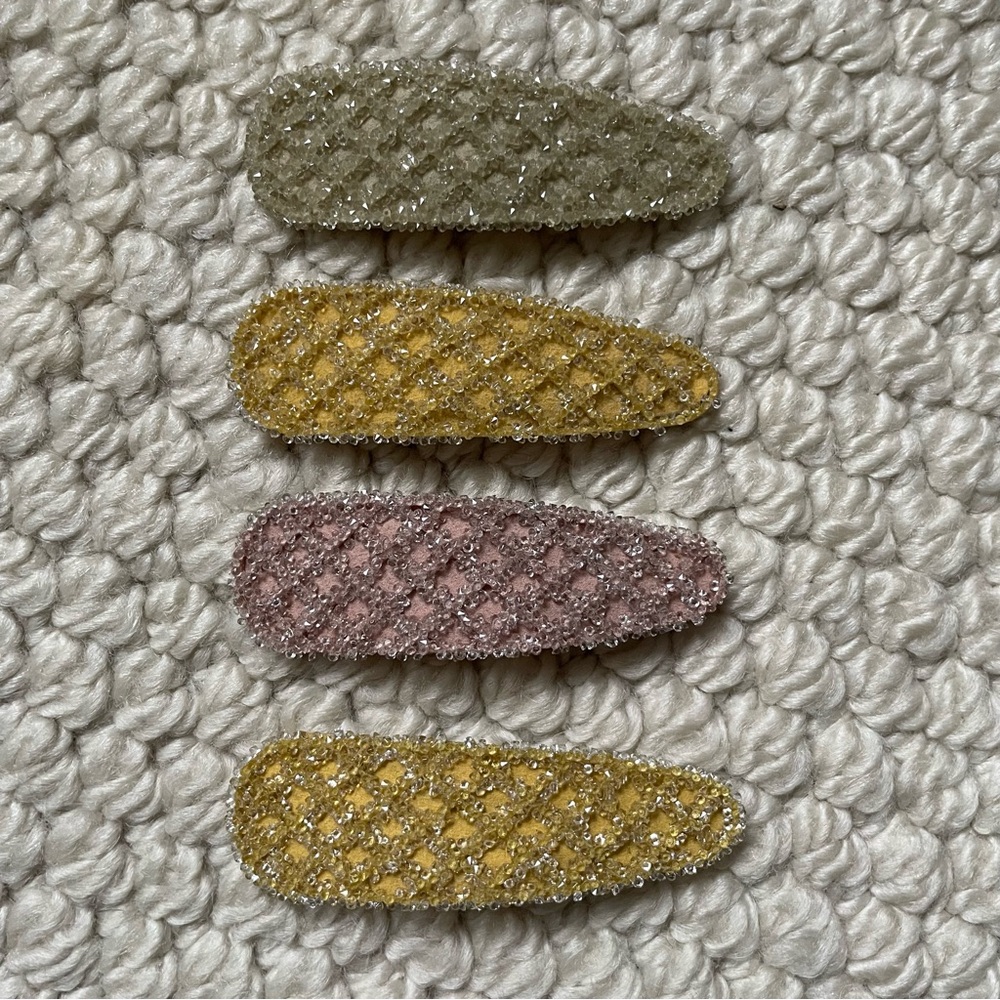 Anthropologie sparkly hair clips